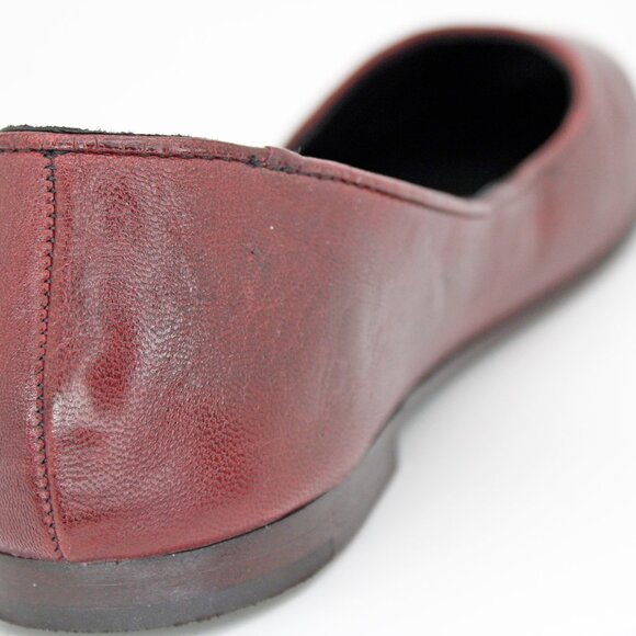 Thursday Everyday Women's ‘Feliz’ Burgundy Leather Ballet Flat: Size 11.5 - Picture 5 of 8
